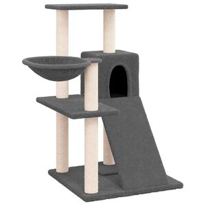 vidaXL Drapak dla kota z sizalowymi słupkami, ciemnoszary, 82 cm