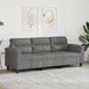 vidaXL 3-osobowa sofa, ciemnoszary, 180 cm, tapicerowana mikrofibrą