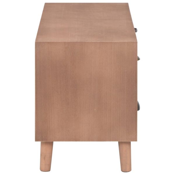 vidaXL Szafka pod TV z 5 szufladami, 90x30x40 cm, lite drewno sosnowe