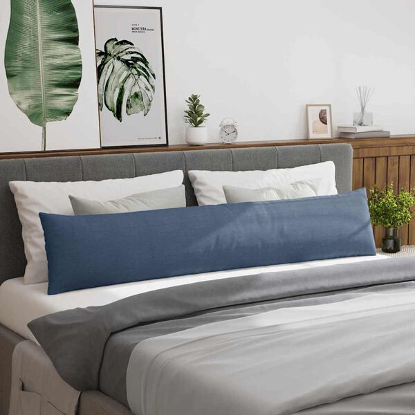 vidaXL Poduszki na sofę 2 pcs Niebieski 200 x 40 cm Tkanina sztruksowa