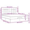 vidaXL Rama ł&oacute;żka otomana z materacem, szara, 160x200 cm, tkanina