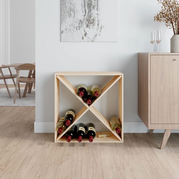 vidaXL Szafka na wino, 62x25x62 cm, lite drewno sosnowe