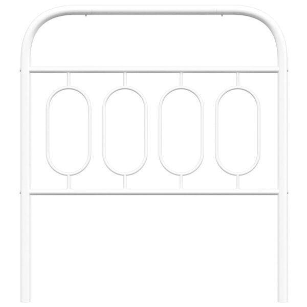 vidaXL Metalowe wezgłowie, białe, 90 cm