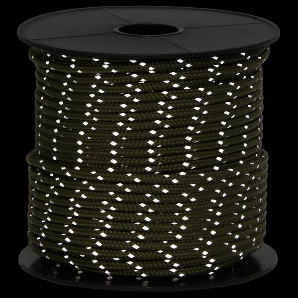 vidaXL Linka namiotowa z napinaczami, elementy odblaskowe, 50 m, 4 mm