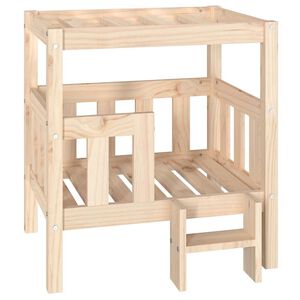 vidaXL Legowisko dla psa, 65,5x50,5x70 cm, lite drewno sosnowe