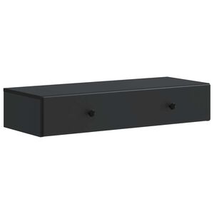 vidaXL Stolik boczny montowany na ścianie Czarny 87,5 x 34,5 x 17 cm