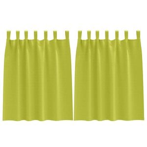 vidaXL Firany blackout z k&oacute;łkami 2 szt. zielony 140 x 140 cm Poliester