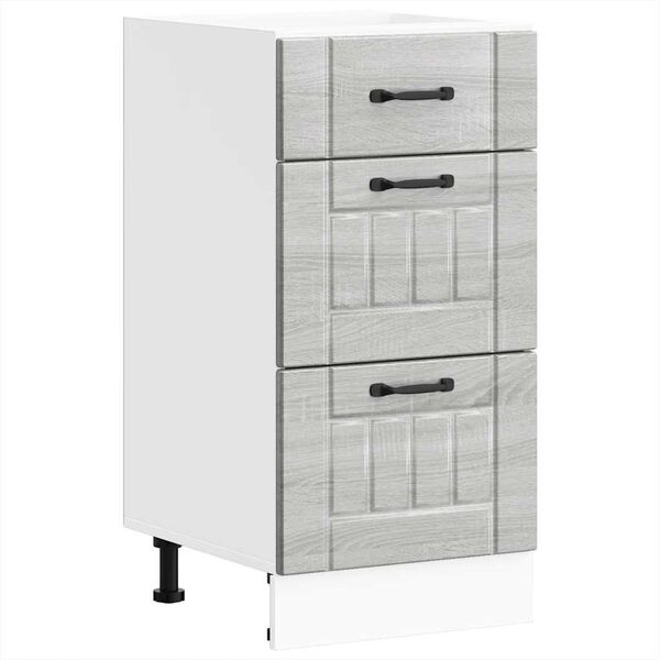 vidaXL Szafka kuchenna dolna &bdquo;Lucca&rdquo; Szara Sonoma Drewno klejone