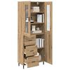 vidaXL Highboard 2 pcs Dąb rzemieślniczy Materiał drewnopochodny