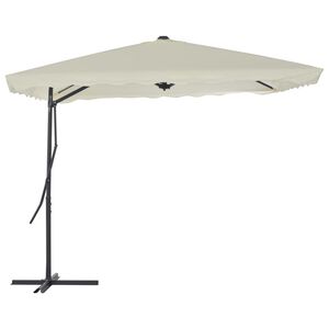 vidaXL Parasol ogrodowy na słupku stalowym, 250 x 250 cm, piaskowy