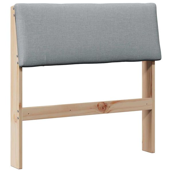 vidaXL Tapicerowane wezgłowie Jasnoszary 80 cm Lite drewno sosnowe