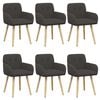 vidaXL Krzesła jadalne 6 pcs Boucl&eacute; ciemnoszary 59 x 57 x 85 cm