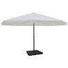 vidaXL Parasol ogrodowy z przenośną, aluminiową podstawą, biały