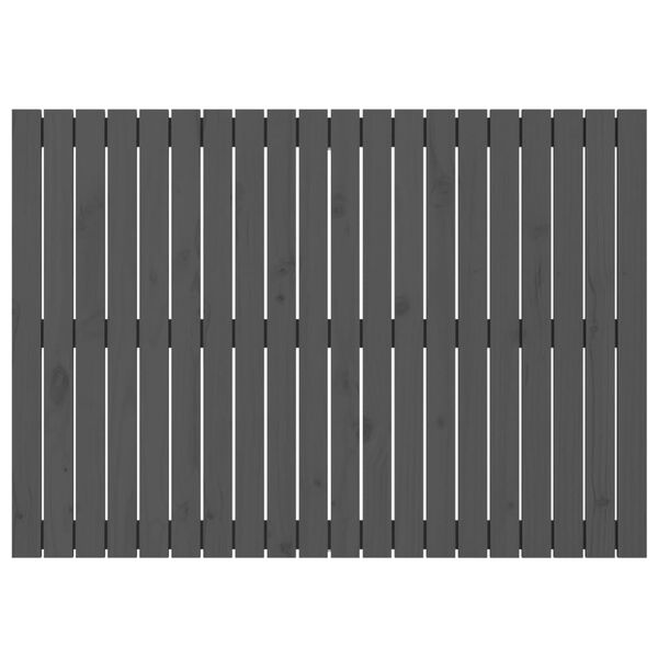 vidaXL Wezgłowie ł&oacute;żka, szare, 127,5x3x90 cm, lite drewno sosnowe