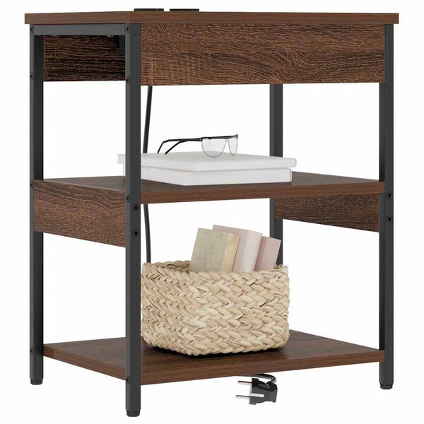 vidaXL Szafka Nocna 2 pcs Brązowy dąb 41 x 31 x 51 cm