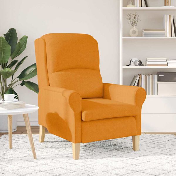 vidaXL fotel Ciemny ż&oacute;łty 76 x 94 x 102 cm tkanina