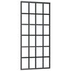 vidaXL Drzwi przesuwne z osprzętem, szkło ESG i aluminium, 90x205 cm