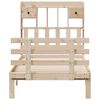 vidaXL Ł&oacute;żko z regałem, bez materaca, 90x200 cm, sosnowe