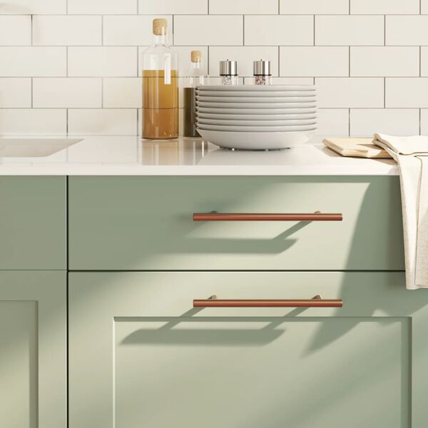 vidaXL Uchwyty do szafek, 10 szt., brąz, 160 mm, stal nierdzewna