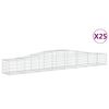 vidaXL Kosze gabionowe, 25 szt, 400x50x40/60 cm, galwanizowane żelazo
