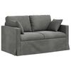 vidaXL Sofa 2 pcs Ciemnoszary 138 x 78 x 80 cm Aksamit