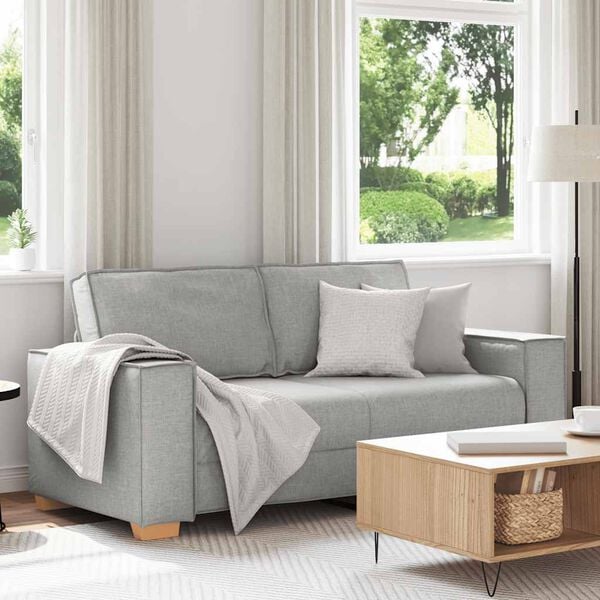 vidaXL Sofa 2-osobowa Cloud Grey 180x78x84 cm Tkanina