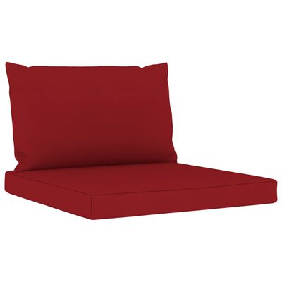 vidaXL 5-cz. zestaw wypoczynkowy do ogrodu, czerwone poduszki
