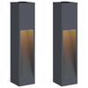 vidaXL Solarna Lampa LED na Ścieżkę 2 szt. Ciepła biel 18 x 18 x 80 cm