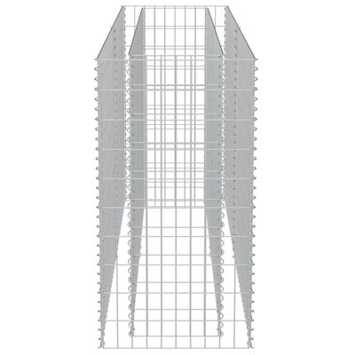 vidaXL Podwyższona donica gabionowa, galwanizowana stal, 180x50x100 cm