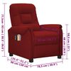 vidaXL Elektryczny fotel masujący, czerwone wino, sztuczna skóra