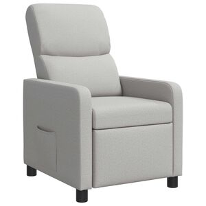 vidaXL Fotel recliner Szary chmur tkanina