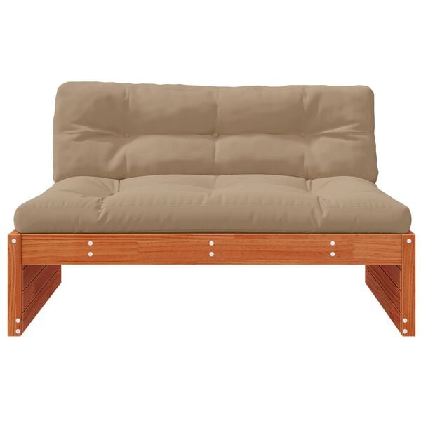 vidaXL Sofa Środkowa do Ogrodu Lite drewno sosnowe Woskowy Brąz