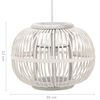 vidaXL Lampa wisząca, biała, wiklinowa, 40 W, 30x22 cm, kulista, E27