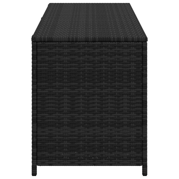 vidaXL Skrzynia ogrodowa, czarna, 150 x 50 x 60 cm, rattan PE