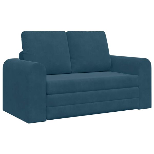 vidaXL Sofa Bed 60cm Niebieski Aksamit