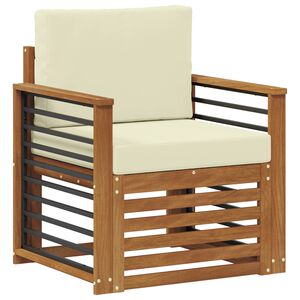 vidaXL Sofa na zewnątrz Lite drewno akacjowe i poliester naturalny