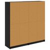 vidaXL Highboard 2 pcs Czarny Dąb 68 x 37 x 142 cm