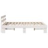 vidaXL Ramka ł&oacute;żka Z zagł&oacute;wkiem Biały 160 x 200 cm Lite drewno sosnowe