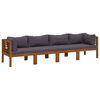 vidaXL 4-osobowa sofa ogrodowa z poduszkami, lite drewno akacjowe