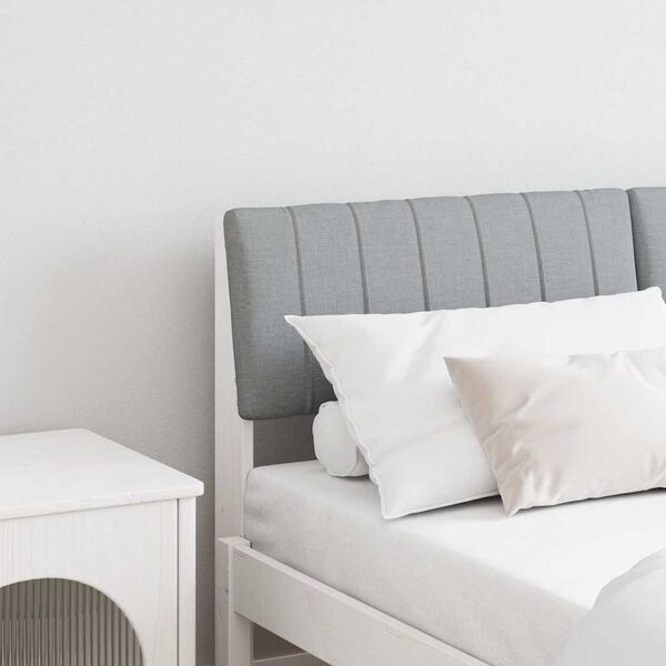 vidaXL Tapicerowane wezgłowie Jasnoszary 135 cm Lite drewno sosnowe