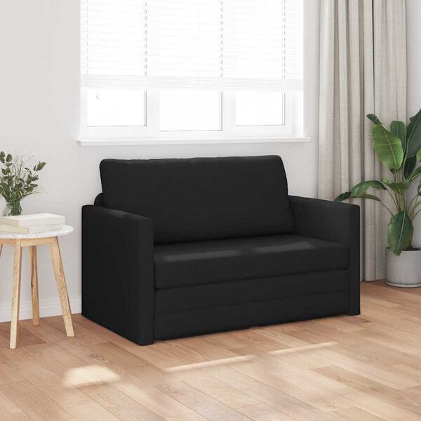 vidaXL Sofa Bed 110cm Czarny tkanina
