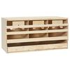 vidaXL Gniazdo dla kur, 3 przegrody, 72x33x38 cm, lite drewno sosnowe