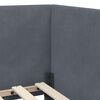 vidaXL Rama ł&oacute;żka narożnego Z zagł&oacute;wkiem Ciemnoszary 90 cm x 190 cm