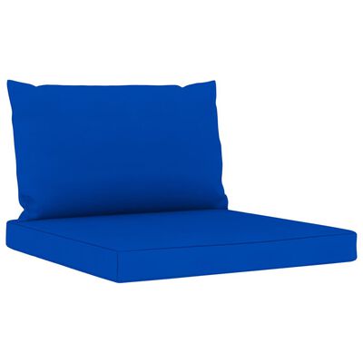 vidaXL 5-cz. zestaw wypoczynkowy do ogrodu, niebieskie poduszki