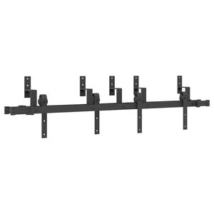 vidaXL System do montażu drzwi przesuwnych, 152,5 cm, stal, czarny