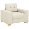 vidaXL Sofa 3 pcs Beżowy 221 x 80 x 80 cm Tkanina lniana