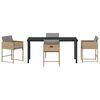 vidaXL Zestaw do jadalni w ogrodzie z poduszką 5 pcs Beżowy polirattan