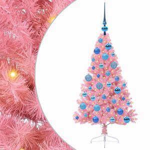 vidaXL Sztuczna choinka z oświetleniem na Boże Narodzenie 120 cm PVC