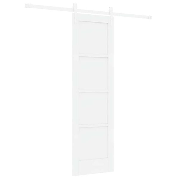 vidaXL Drzwi przesuwne ORKDAL Biały 61 x 198,5 cm Lite drewno sosnowe