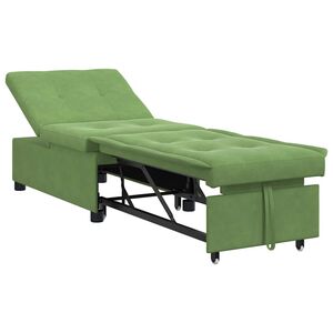 vidaXL Sofa Bed Jasnozielony 194 x 67 x 82 cm Aksamit